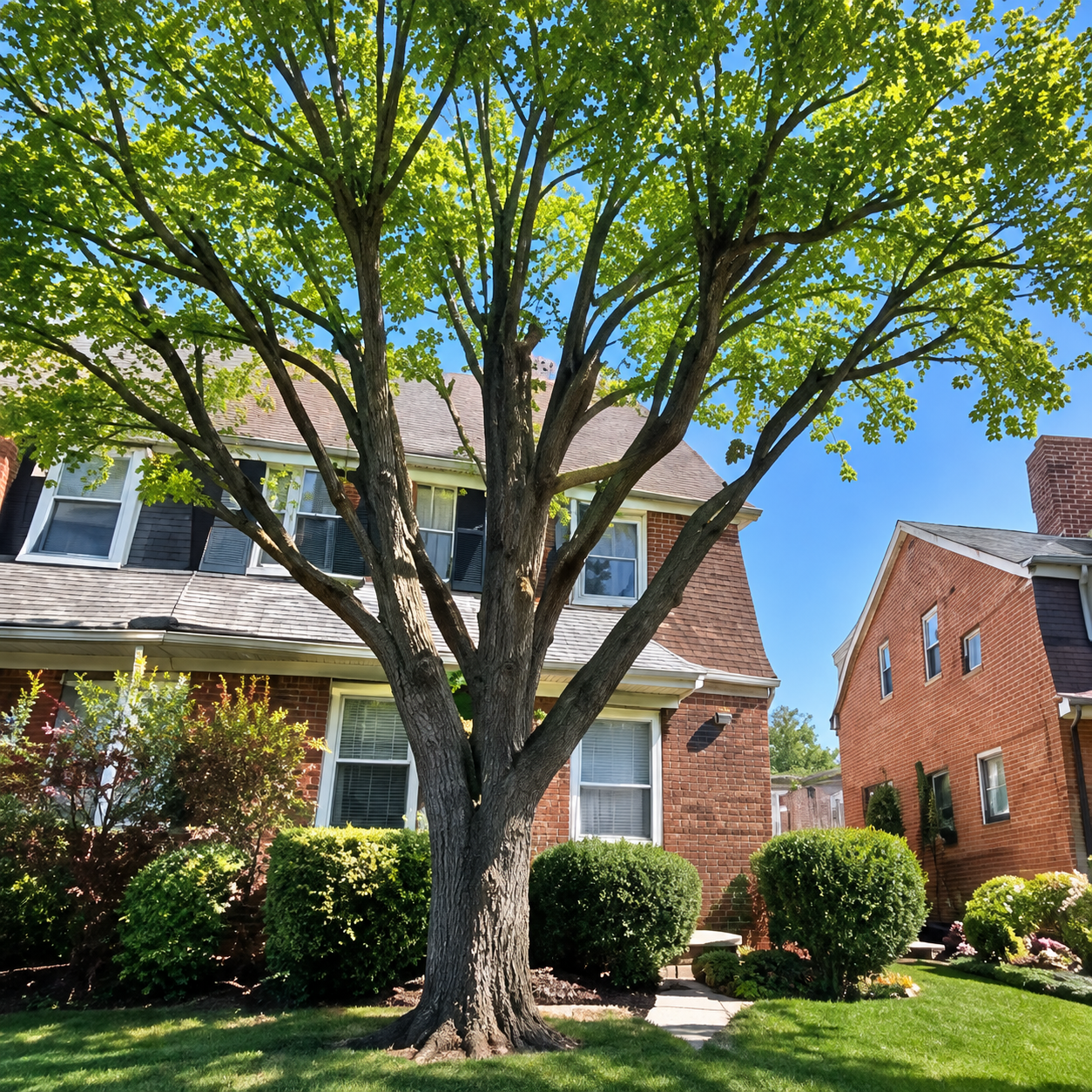 Healthy trimmed tree at a Philadelphia home